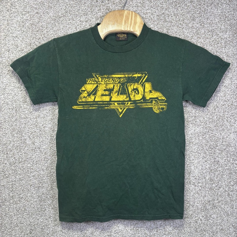 Vintage Legend Of Zelda Shirt Mens S Green Made USA Nintendo Graphic Tee 2000s